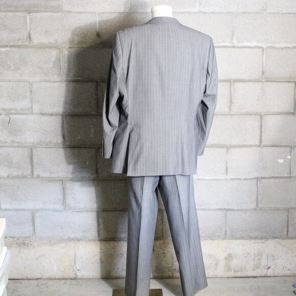 Haines Bonner of London 46R US Men's 3 Piece Suit Grey Pinstripe - Picture 9 of 12